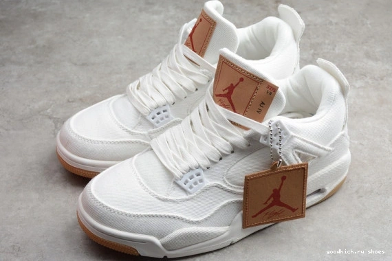 Tag) AO2571 Levi's Jordan (Levi's White AO2571 Air 4 Retro 100 100 0308